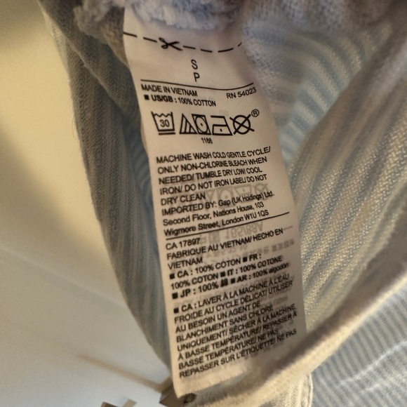 GAP Shift Dress Blue and White Stripes with Cap Sleeves Size Small Women’s - Picture 9 of 10